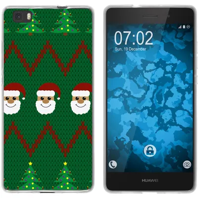 Produktbild von PhoneNatic Case kompatibel mit Huawei P8 Lite 2015 (1.Gen.) Silikon-Hülle X Mas Weihnachten X-Mas Sweater M7