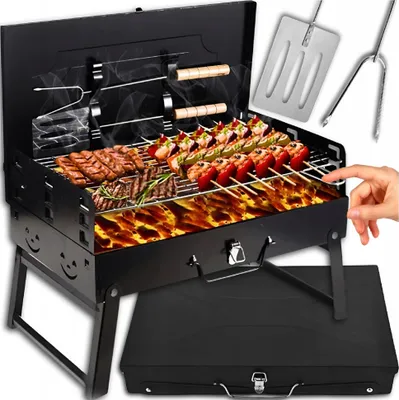 Zdjęcie produktu dla Przenośny składany grill turystyczny + akcesoria