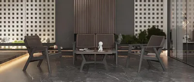 Immagine prodotto di Elegante set da giardino marrone Set da terrazza di design Panca Poltrona