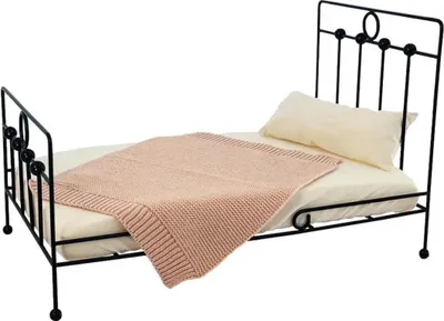 Produktbild von Egmont Toys Puppenbett Metall Bettwäsche Puppenzubehör 44x26x27,5 cm