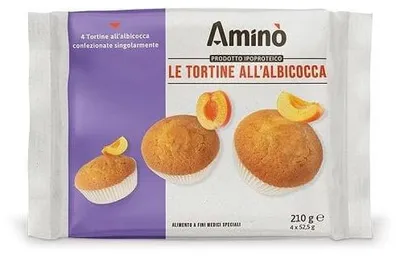 Immagine prodotto di Amino' Le Tortine Albicocca 4 Pezzi Da 52,5 G