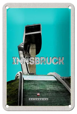 Produktbild von Blechschild Reise 12x18cm Innsbruck Österreich Aussicht Urlaub Schild