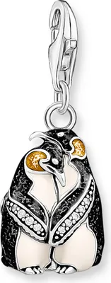Image de Pendentif charm pingouins argenté