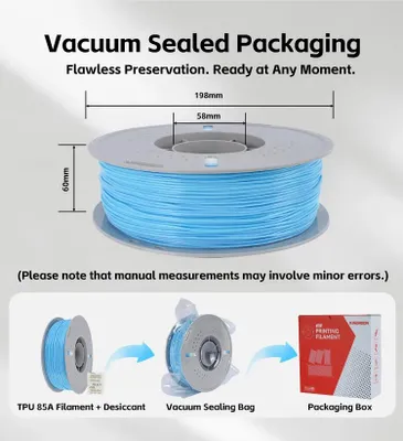 Produktbild von 3D-Druckerfilament - PLA-Filament - 1 kg - 1,75 mm - Fest - Blau-Weiß