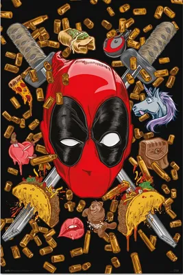 Produktbild von Deadpool - Bullets and Chimichangas - Poster Druck - Größe 61x91,5 cm