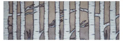 Produktbild von Akzente FEEL Hochwertige Birkenholz Fußmatte, 35 x 100 cm, rutschfest, saugfähig, fürs Badezimmer & Fußbodenheizung geeignet.