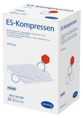 Produktbild von Hartmann ES-Kompressen, 10 x 10, 20 x 5 Stück | Packung (100 Stück)