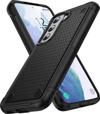 Produktbild von Für Samsung Galaxy S21 5G Hülle Militärqualität Stoßfest Hybrid 2 in 1 Hart PC Weich TPU Handyhülle Schwarz