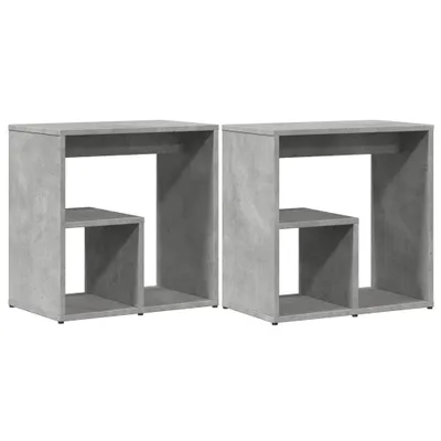 Obrázek produktu pro vidaXL Postranní stolky 2 ks. Betonově šedé 50x30x50 cm materiál na bázi dřeva