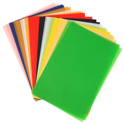 Transparentpapier A4, 24 Blatt, 12 Farben, bedruckbar, 100 g/m²