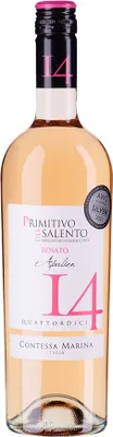 Produktbild von Primitivo Salento IGT Rosato 14 Contessa Marina Apulien Roséwein trocken