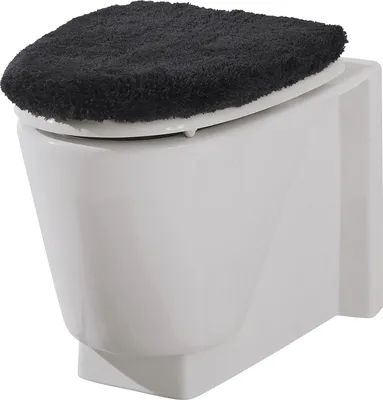 Produktbild von Erwin Müller WC-Deckelbezug Veria" grau-schwarz 47x50 cm"
