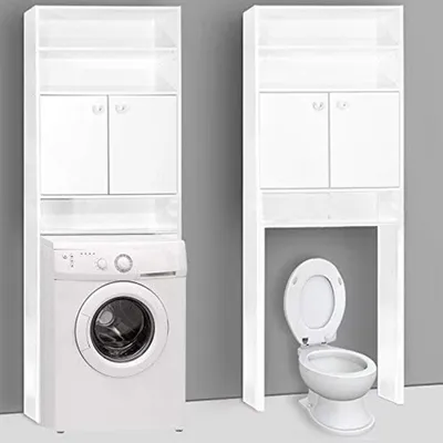 Obrázek produktu pro Koupelnový nábytek, skříňka pod pračku, bílá, 195 cm, Ego