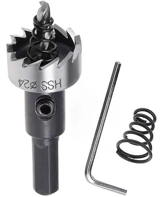 Obrázek produktu pro Vysokorychlostní pila - Robustní vrták - HSS/karbid - Pila s průměrem 24 mm - Vrtací hloubka 15 mm - Odolný proti nárazům a opotřebení