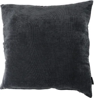 Produktbild von Kissenhülle Kissenbezug Dekokissen Sofakissen Velours- Optik Baumwollmischung 45/45 cm Dunkelgrau