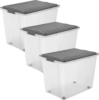 Produktbild von 3er Set Box 70 l COMPACT, Farbe:Anthrazit