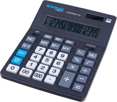 Image de calculatrice de bureau noire à 16 chiffres