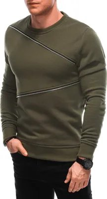 Produktbild von Ombre Clothing Herrensweatshirt ohne Verschluss Gaik grün L