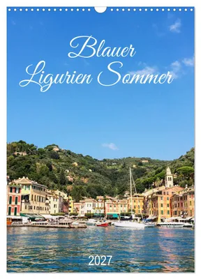 Image de « L'été bleu en Ligurie » (calendrier mural 2027, format A3 portrait), calendrier mensuel CALVENDO