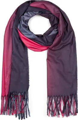 Produktbild von styleBREAKER Damen Schal mit 2-farbigem Farbverlauf und Fransen, warme Winter Stola mehrfarbig, Ombré Look 01017147