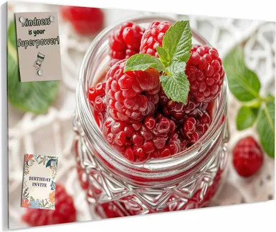 Produktbild von Magnettafel 90x60cm magnetisch & beschreibbar Metall-Board - Himbeerglas