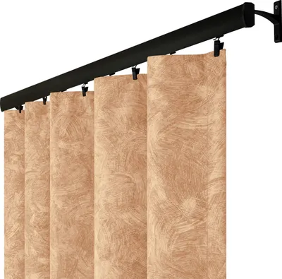 Zdjęcie produktu dla Voppi Zasłona z taśmą marszczącą na żabki 140x230 cm pomarańczowa zasłona do salonu sypialni