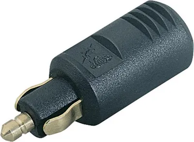 Obrázek produktu pro Pro Car 65014 Standardní zástrčka s pájecími kontakty a nuceně vedeným odlehčením tahu 8 A, černá - vhodná pro všechny standardní zásuvky podle DIN EN ISO 4165