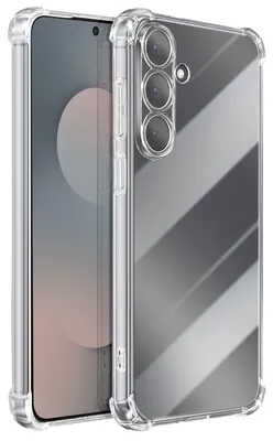 Produktbild von Mayaxess, Stoßfeste Silikonhülle mit verstärkten Ecken für Samsung Galaxy S25 FE, Transparent