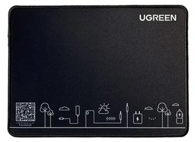 Zdjęcie produktu dla UGREEN Podkładka antypoślizgowa pod mysz, 26 x 21 cm - czarna