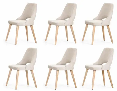 Image de Lot de 6 chaises de salle à manger élégantes au design scandinave