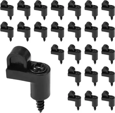 Produktbild von Famanu Nylon Fensterrahmenclips mit Schrauben - Befestigungszubehör für Sturmfenster und Sturmplatten