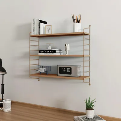 Produktbild von Modulares Wandregal ’Strängnäs’ Stahl 50 x 60 x 15 cm Hellbraun