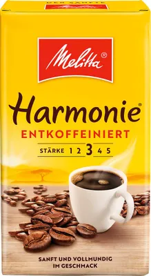 Image de Melitta Harmonie Décaféiné, café torréfié moulu, café filtre, café, 500 g