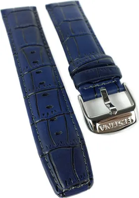 Produktbild von Festina | Uhrenarmband Leder mit Naht Krokoprägung blau 23mm | F16573