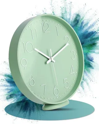 Obrázok produktu pre Klasické nástenné hodiny, zelené, 20 cm, štýl Quartz