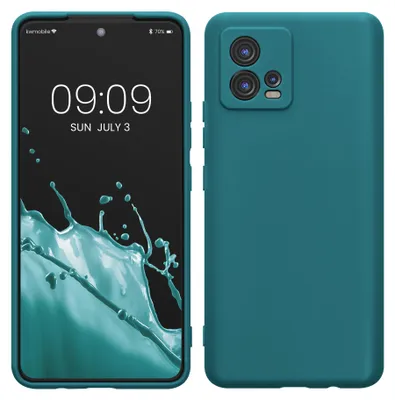 Produktbild von kwmobile Handyhülle für Motorola Moto G72 Hülle - weiches Handy Silikon Case - Schutzhülle Cover - Petrol matt