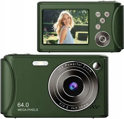 Zdjęcie produktu dla Aparat Cyfrowy Zdjęcia 64MP Filmy 4K / 30fps 18x ZOOM AntiShake / XREC Q18 / Zielony