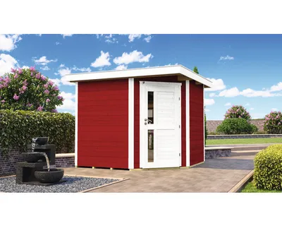 Produktbild von Gartenhaus weka 229 A Gr. 2 inkl. Fußboden 270 x 270 rot