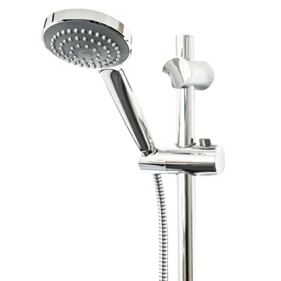 Produktbild von tecuro Brauseset Komfort-100 - mit Handbrause 1-strahlig, Brauseschlauch 150 cm, Wandstange 115 cm