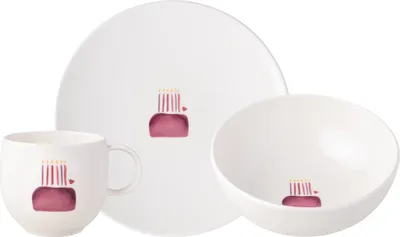 Produktbild von Villeroy & Boch With Love Frühstücksset 3-teilig Happy Birthday