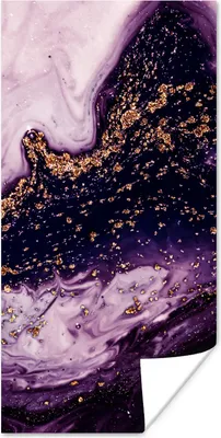 Produktbild von MuchoWow® Poster Marmor - Gold - Naturstein 60x120 cm - Wandschmuck