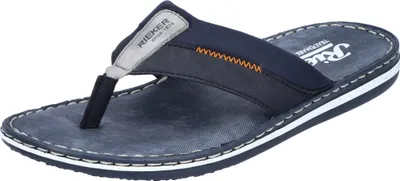 Produktbild von Rieker Herren Zehentrenner Pantolette Zehensteg 21097, Größe:42 EU, Farbe:Blau