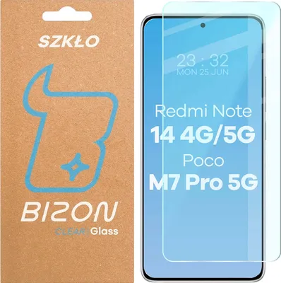 Produktbild von Gehärtetes Glas für Xiaomi Redmi Note 14 4G/5G, Bizon Glass Clear 2