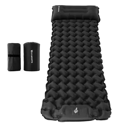 Produktbild von CITYSPORTS Selbstaufblasende Camping Isomatte, aufblasbare Luftmatratze Camping mit Kissen und Fußpumpe,Outdoor Schlafmatte für Zelt SUV Reisen
