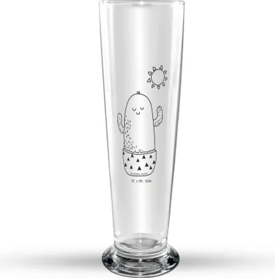 Produktbild von Mr. & Mrs. Panda Bierbecher Kaktus Sonne - Transparent - Geschenk, Scheidung, Glasbecher, Bierglas, Trinkglas, Glasbierglas, Bier Glas, Trennung, Glück, Liebeskummer