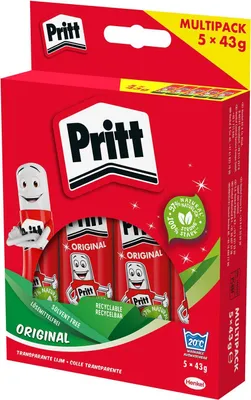 Produktbild von Pritt - Klebermarker PK312 43GR ProMopack 4+1 Free | Blasen Sie ein 5 -Stück | 12 Stücke
