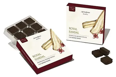 Immagine prodotto di Aromafume Incenso Bricks Royal Sandal --confezione Da 3 Pz - 40 G
