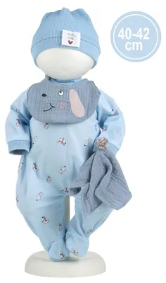 Image de Llorens M741-20 Ensemble pour poupée bébé NEW BORN, taille 40–42 cm, avec accessoires