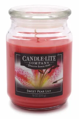 Image de Candle-Lite Bougie Parfumée18 oz dans verre Rouge Bougie Parfumée Sweet Pear Lily - 510g Everyday