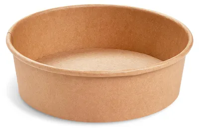 Produktbild von 500x Salatschalen Feinkostschalen braun Ø150mm aus Pappe PE-beschichtet 500ml